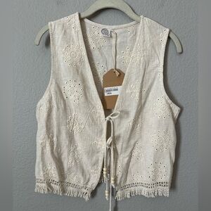NWT Boho Style Linen Vest